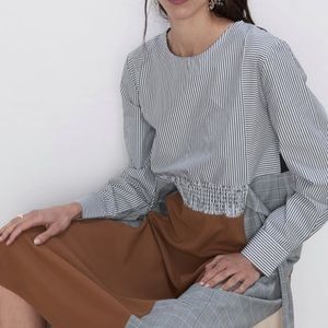 ZARA striped contrasting Midi dress, size M